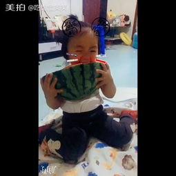 孩子吃瓜搞笑的音乐,孩子吃瓜搞笑音乐盛宴